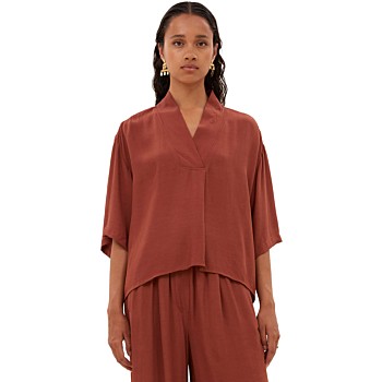 Owen viscose blouse bricks