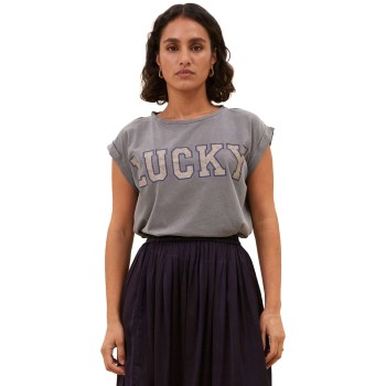 Thelma lucky vintage top charcoal