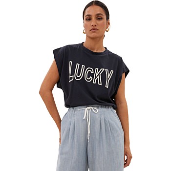 Mason open lucky top midnight