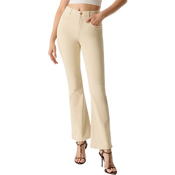 ultra high waist flare Ecru