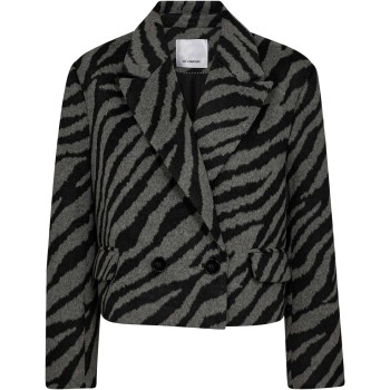 ZuriCC zebra crop jacket dark grey