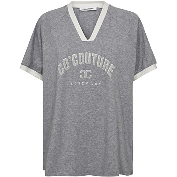 SiaraCC oversize sporty V tee o.white-grey m.