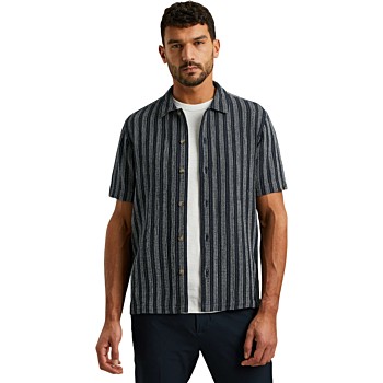 Short Sleeve Shirt YD Stripe regul Sea Storm