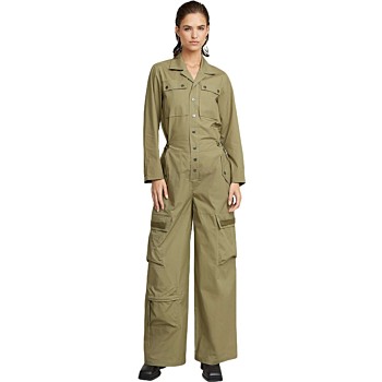 Cargo jumpsuit l\s wmn