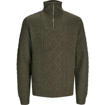 JPRBLUNORTH KNIT HIGH NECK SN Olive Night/Melange