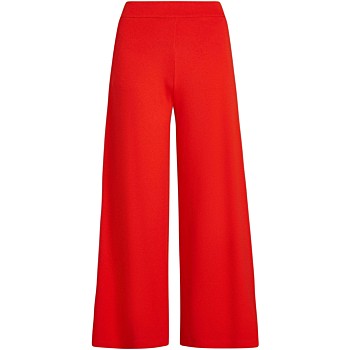 Border Palazzo Cropped Pants Milano Crepe