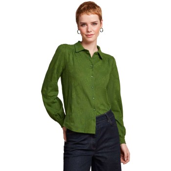 Carina blouse buzz jacquard palm green