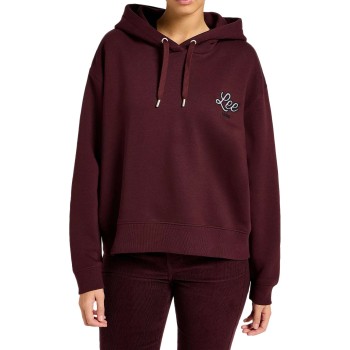 Logo Hoodie velvet beet