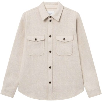 Lennon Bouclé overshirt Ivory