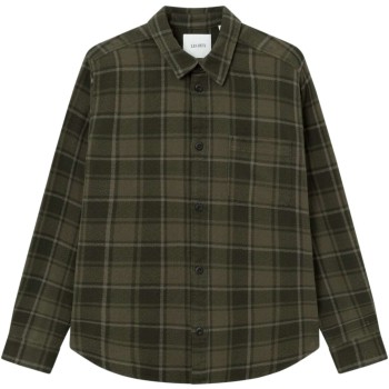 Kash check shirt olive night/ f.green