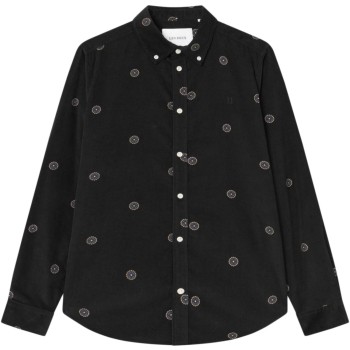 Kristian AOP  Corduroy shirt black