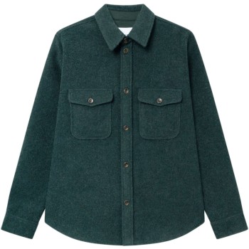 Lennon Bouclé overshirt pine green