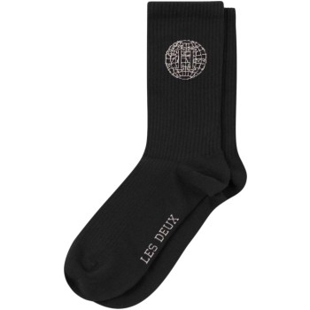 2 pack Globe rib stripe socks black/sand