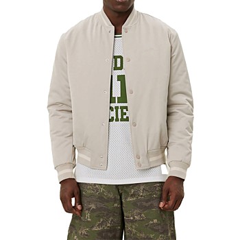 Les Deux tech varsity jacket light sand