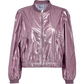 MSJanice Metallic Bomber Jacket Soft Lilac