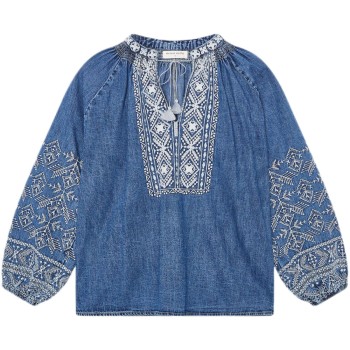 Blouse Denim romance aud blue moon