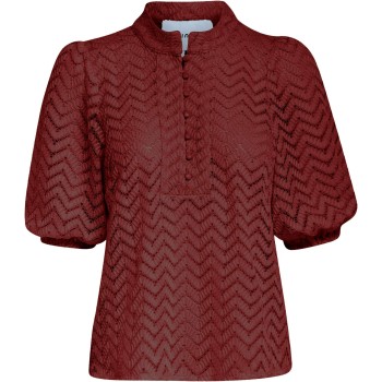 MSJeva Half Sleeve Blouse Madder Brown