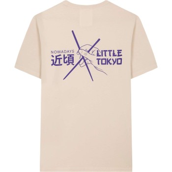 Print T-Shirt Chopsticks Almond Milk