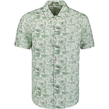 Shirt Short Sleeve Allover Printed Green