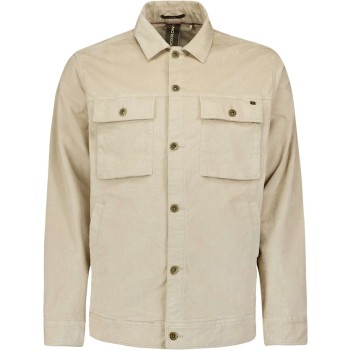 Overshirt Button Closure Fine Cordu Cement