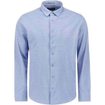 Shirt Jersey Pique Stretch Office Blue