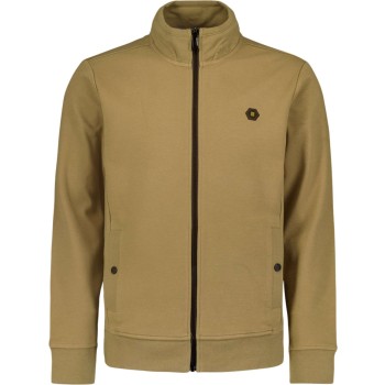 Sweater Full Zipper Twill Jacquard Khaki