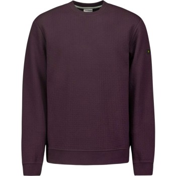 Sweater Crewneck Double Layer Jacqu Aubergine