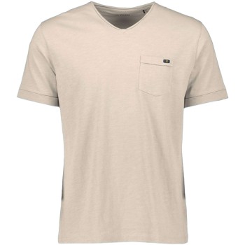 T-shirt korte mouw v-hals cream