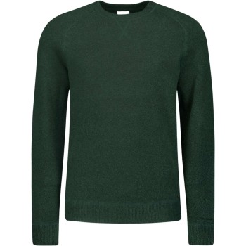 Pullover Crewneck Melange With Wool Dark Green