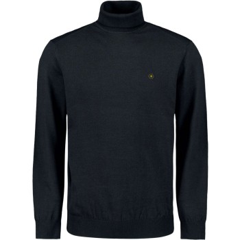 Pullover Rollneck 2 Coloured Melang Navy