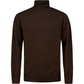 Pullover Rollneck 2 Coloured Melang Brown