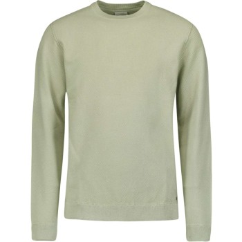 Pullover Crewneck Solid Jacquard Smoke