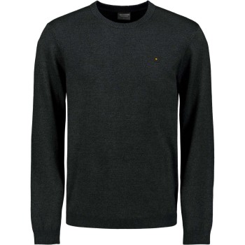 Pullover Crewneck 2 Coloured Melang Dark Grey