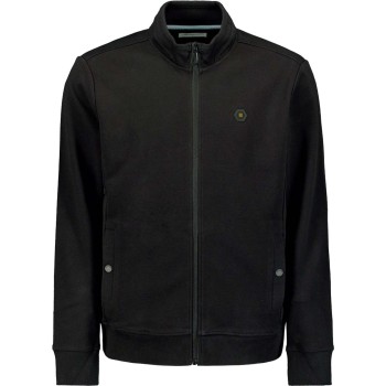 Sweater Full Zipper Twill Jacquard Black