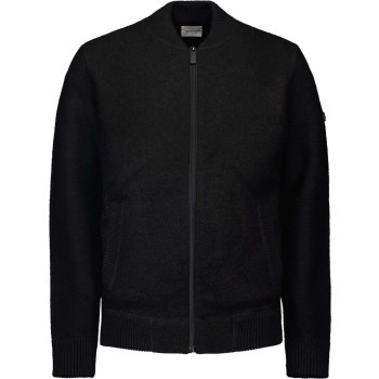 Cardigan Bomber With Wool Black