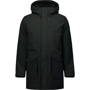 Jacket Long Fit Hooded Black