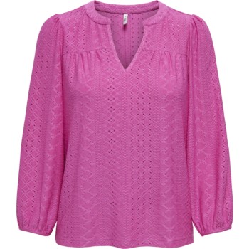 ONLSANDRA L/S SPLIT TOP JRS Fuchsia Fedora