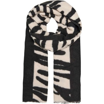 ONLCATHINKA LIFE SOFT SCARF CC Black/ZEBRA