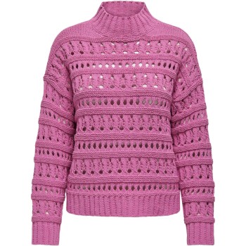 ONLLEAH LS HIGH NECK KNT Super Pink