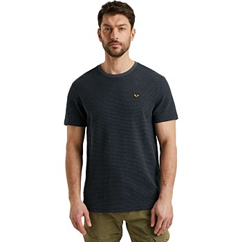 Short sleeve r-neck textured strip Salute