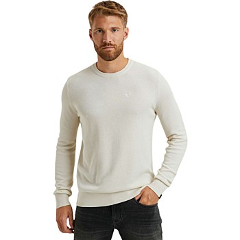 R-neck cotton modal Bone White