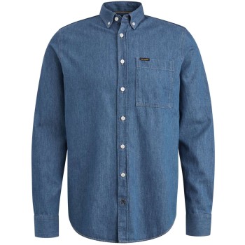 Long Sleeve Shirt Indigo Blue Deni Real Indigo