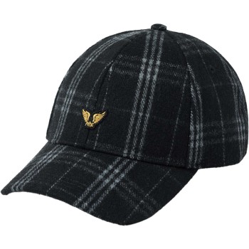 Cap Checked Wool blend Black