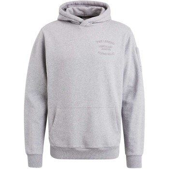 Hooded soft terry brushed Light Grey Melee