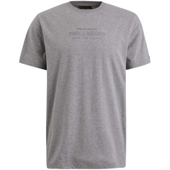 Short sleeve r-neck cotton elastan Mid Grey Melee