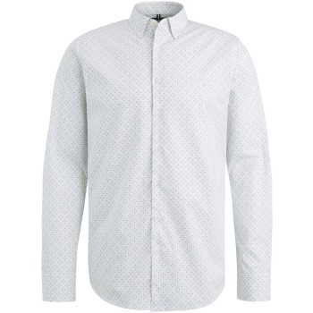 Long Sleeve Shirt Print on poplin Bright White