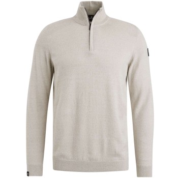 Half zip collar cotton mouline Pure Cashmere