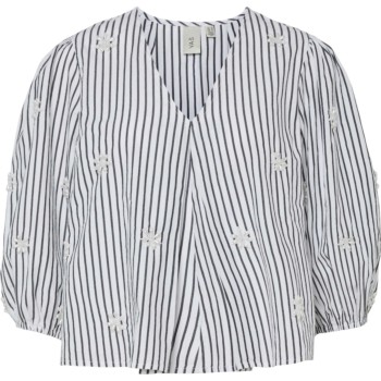 YASEMURA 3/4 TOP S. Black/Stripes