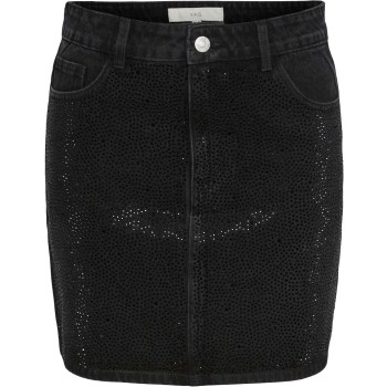 YASALEXA HMW SHORT DENIM SKIRT - SHOW Black/RHINES