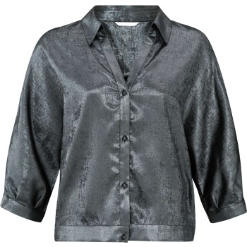 Metallic batwing blouse DARK METAL GREY